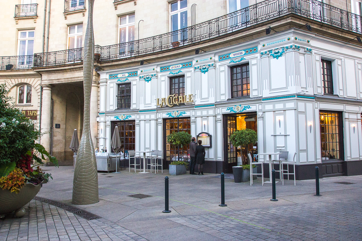 Devanture du restaurant La Cigale - Nantes, France