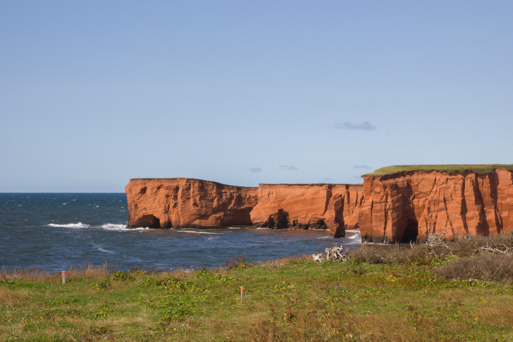 Falaises oranges - Iles de la Madeleine, Québec