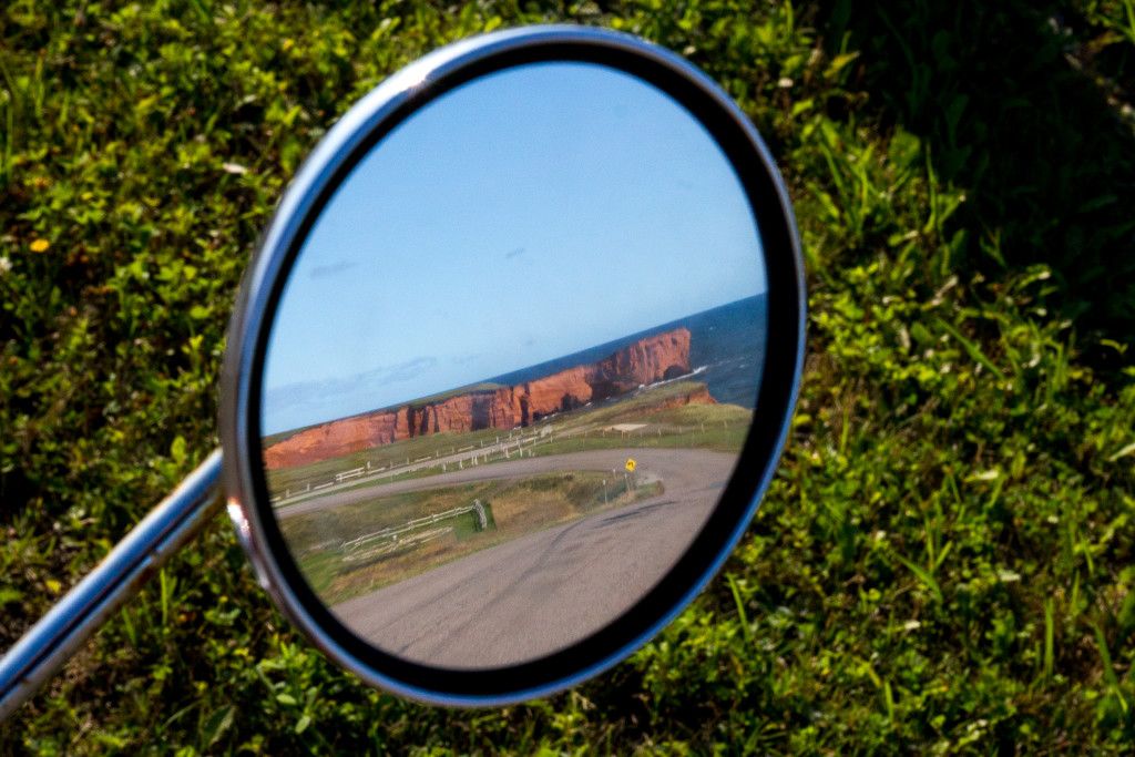 Rétroviseur de scooter, iles de la Madeleine