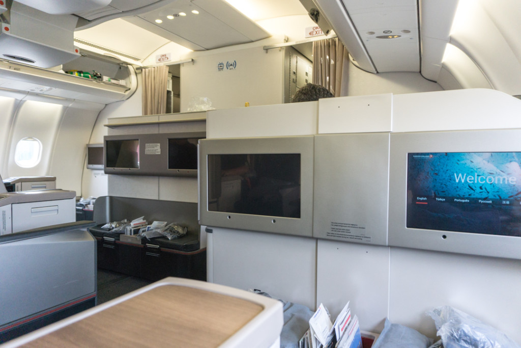 Cabine de l'avion - Turkish Airlines classe affaires