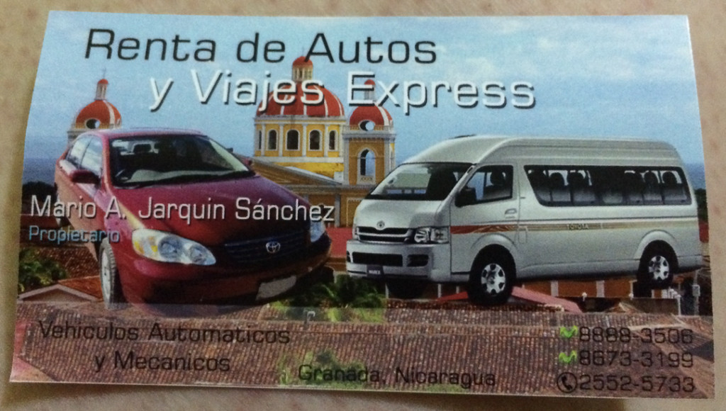 Contact du chauffeur de taxi de Granada