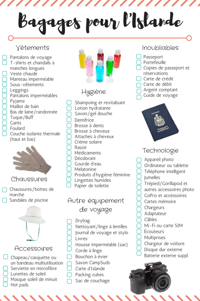 Packing list : quoi mettre dans vos bagages pour l’Islande?