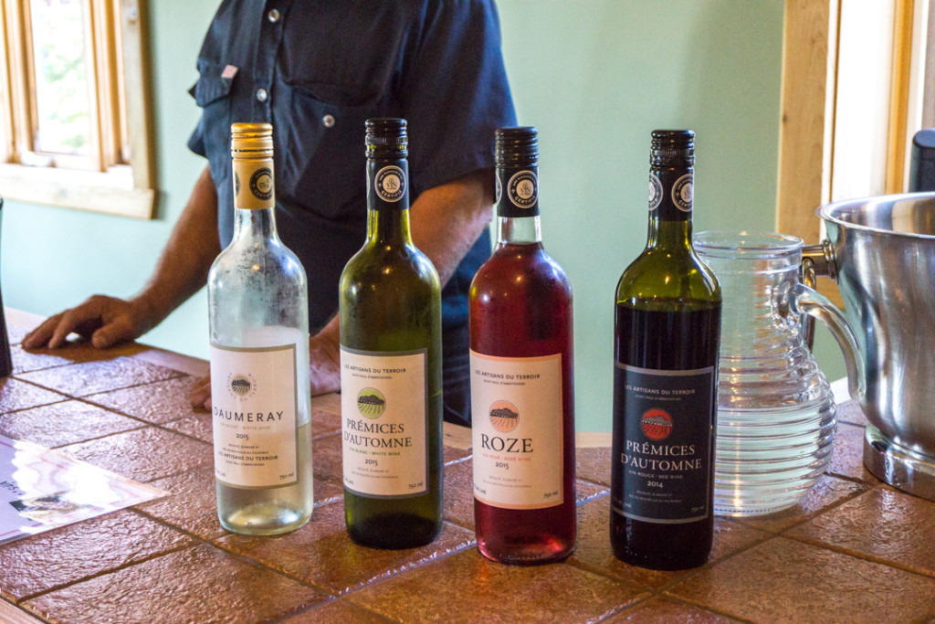 Bouteilles de vin en dégustation - Artisans du Terroir