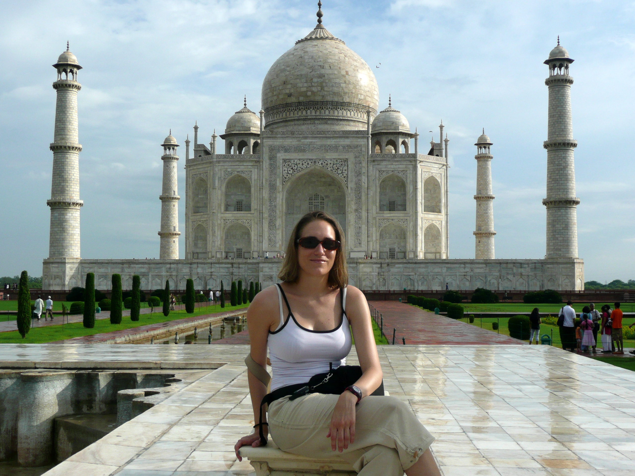 Emily Zanier au Taj Mahal en Inde