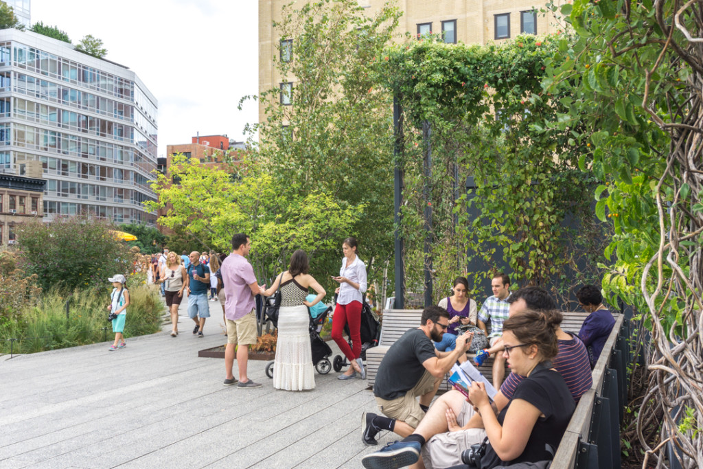 Pause détente sur la highline en voyage à New York