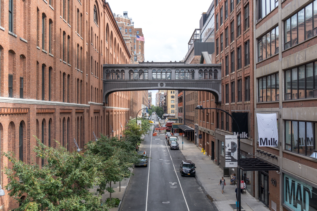 Vue à partir de la highline de New York