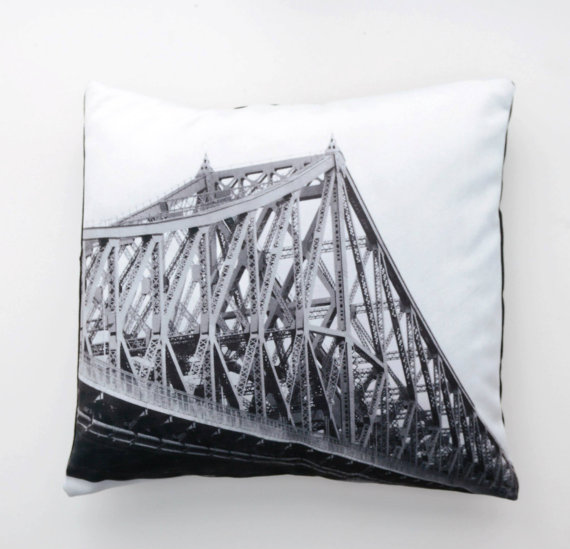 housse de Coussin en velours Pont Jacques-Cartier