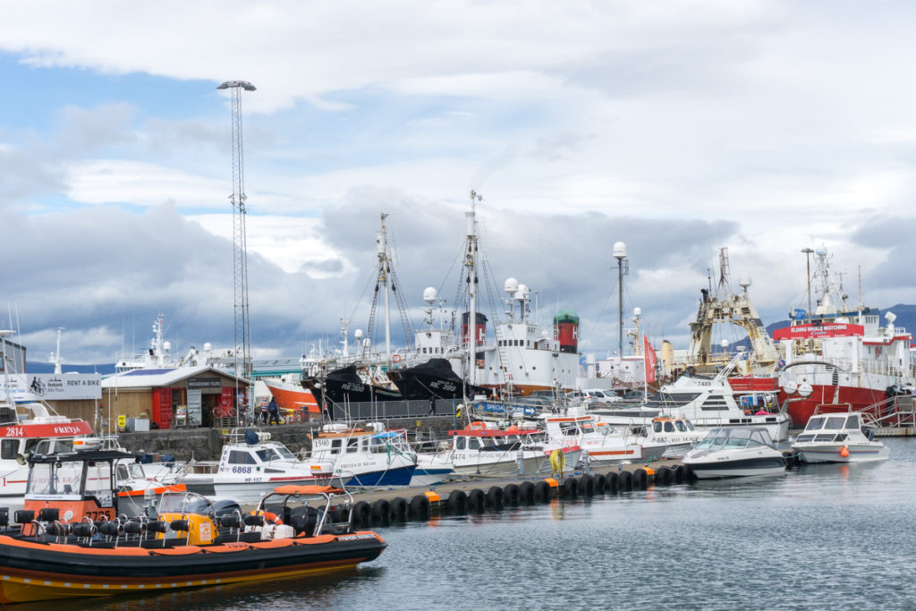 Bateaux au port de Reykajvik