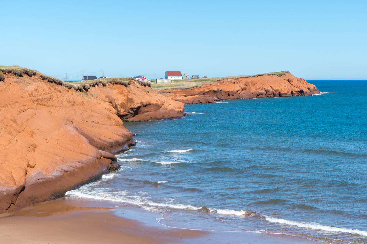 Falaises orangées de Grosse-Île