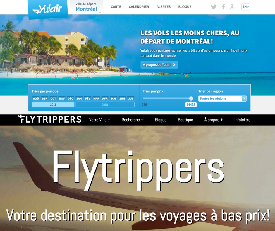 Trouver des billets d'avion pas chers avec Yulair et Flytrippers