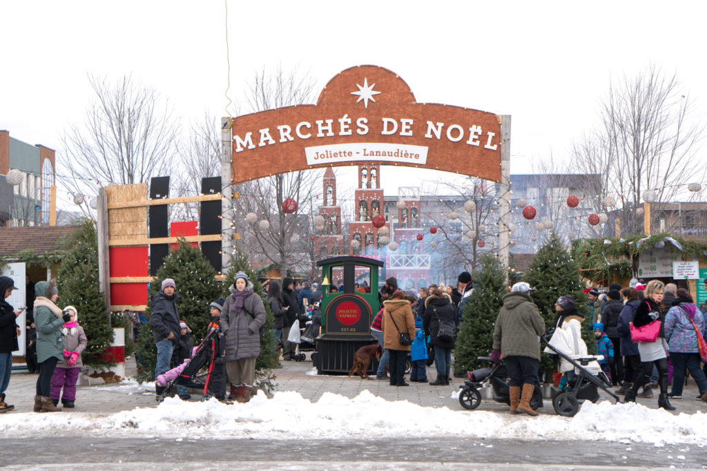 Entrée des marchés de Noël de Joliette Lanaudière