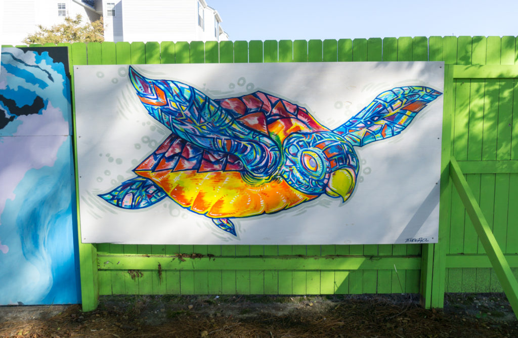 Murale de tortue - Street art, Virginia Beach, États-Unis