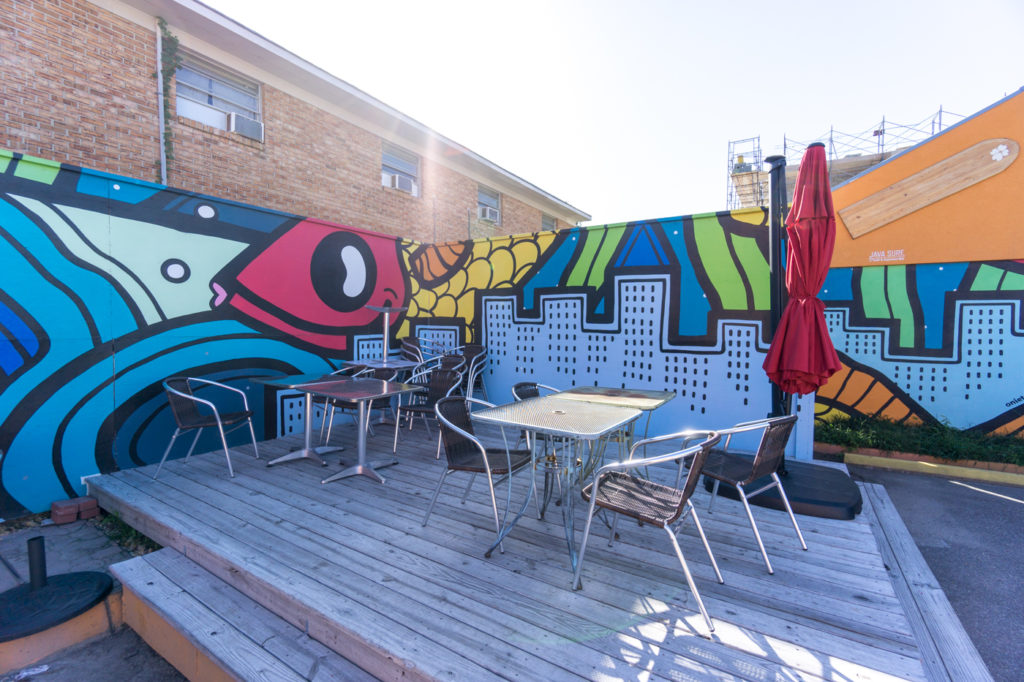 Terrasse créative - Quartier hipster de Virginia Beach USA