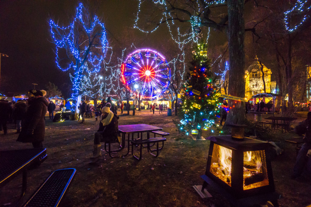 Marché de Noël de Terrebonne - Feu de bois et grande roue