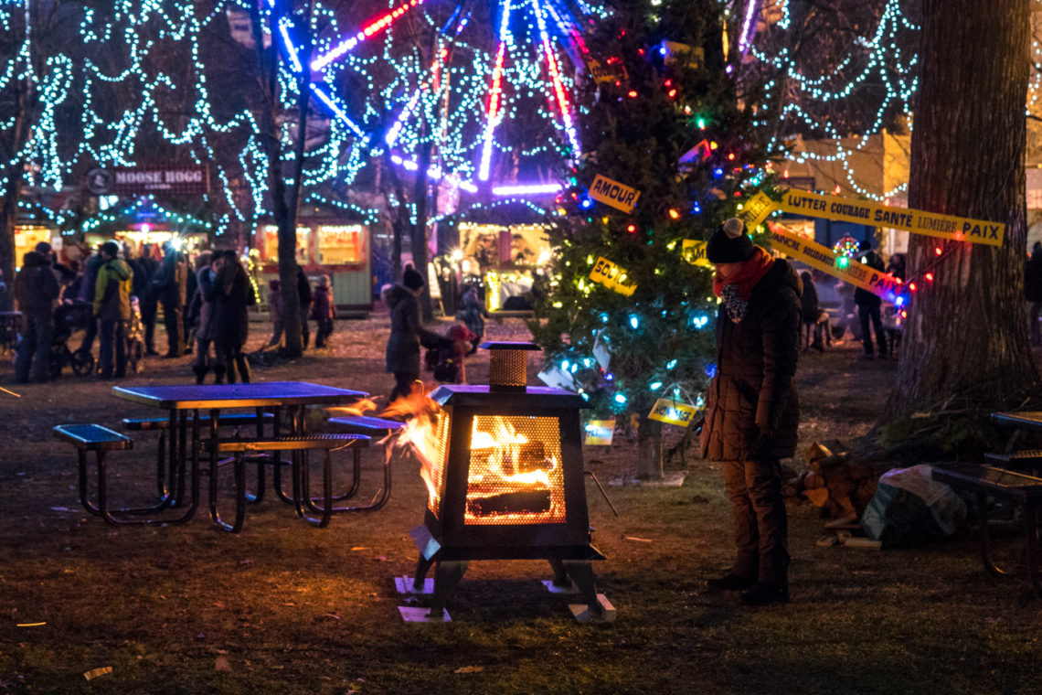 Marché de Noël de Terrebonne - Feu de bois et grande roue