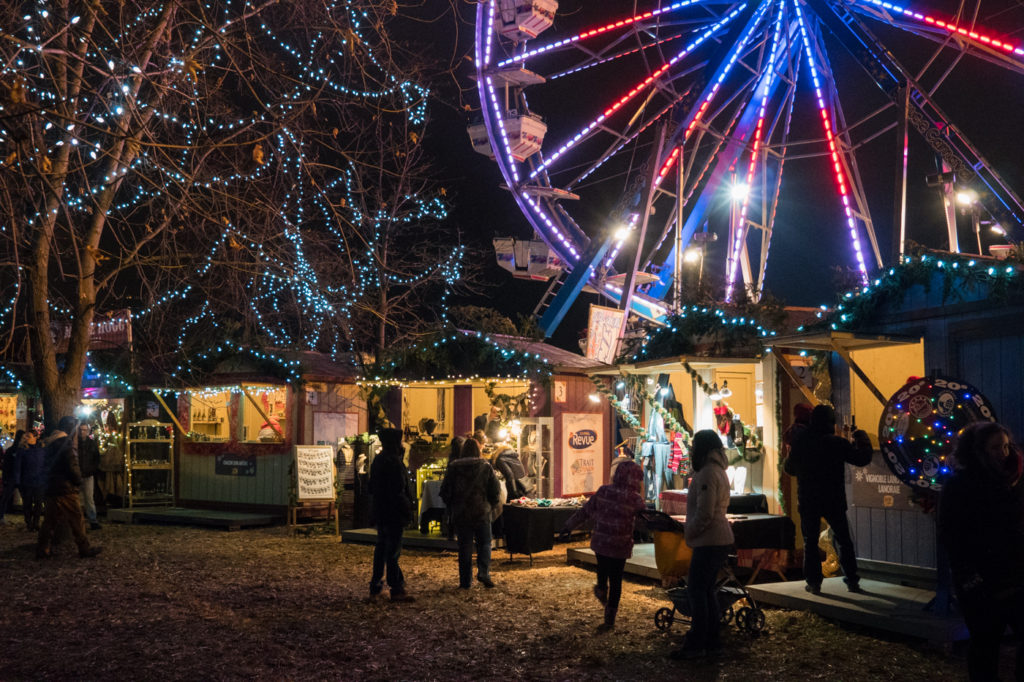 Marché de Noël de Terrebonne - maisonnettes et cabanes d'artisans