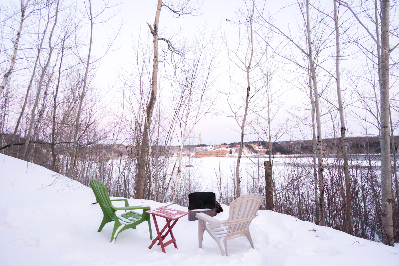 Vue du chalet Mère-Grand sur la Cité de l'Énergie - quoi faire au Québec en hiver