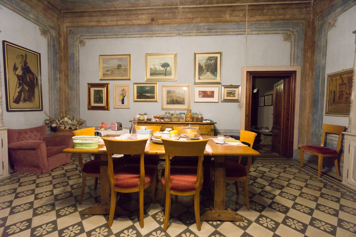 Salle à manger du Bed & Breakfast en Toscane