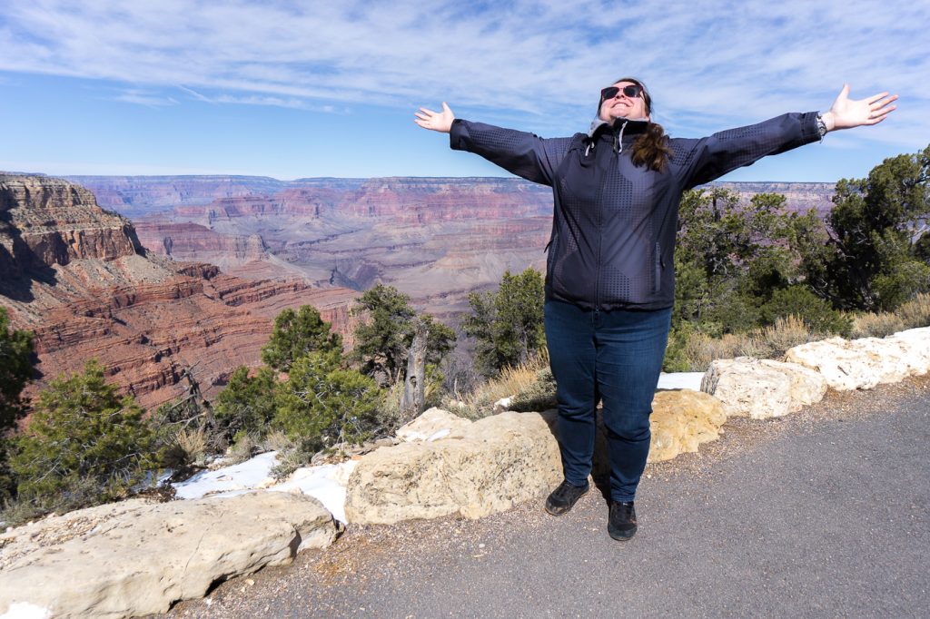 Jennifer en voyage au Grand Canyon en Arizona