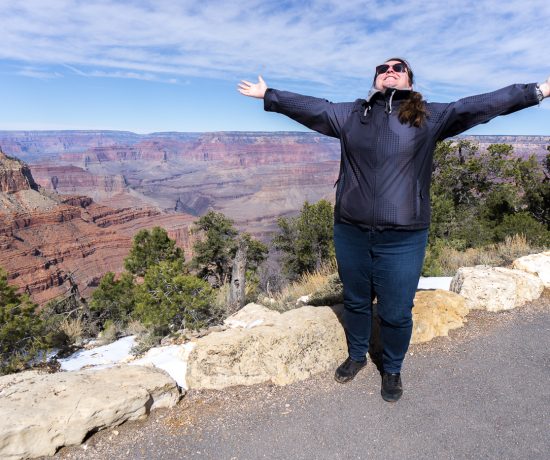 Jennifer en voyage au Grand Canyon en Arizona