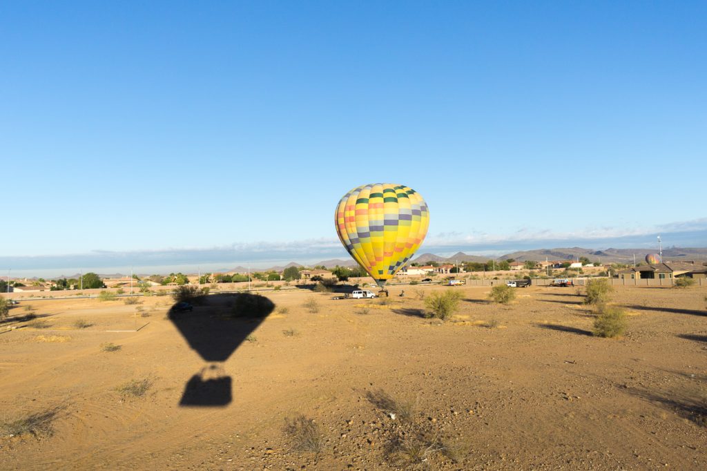 Montgolfière en voyage en Arizona