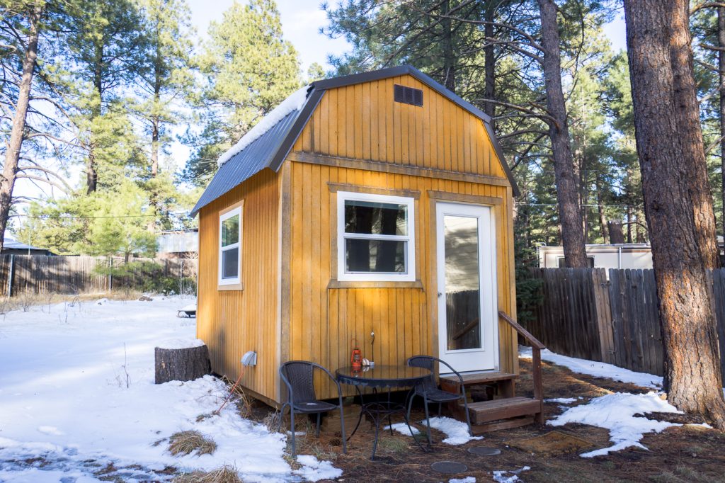 Petite cabane airbnb qu'on a loué à Flagstaff - Où dormir en Arizona?