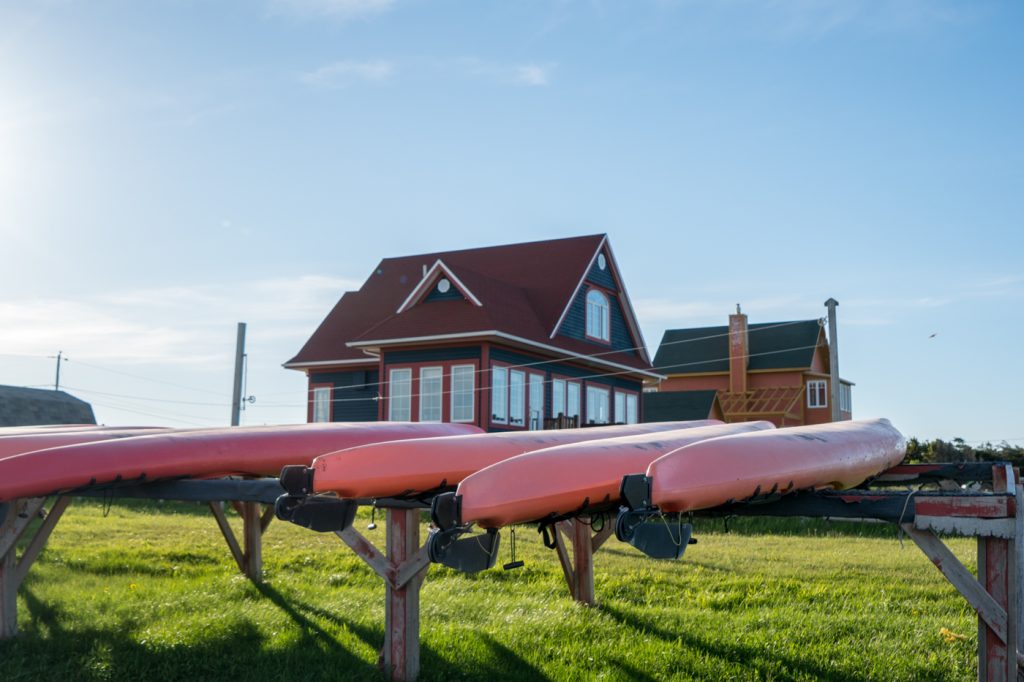 Kayaks à la plage du Parc de Gros-Cap