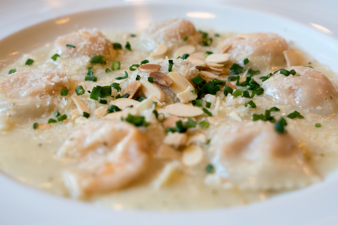 raviolis de patate douce au resto Auguste