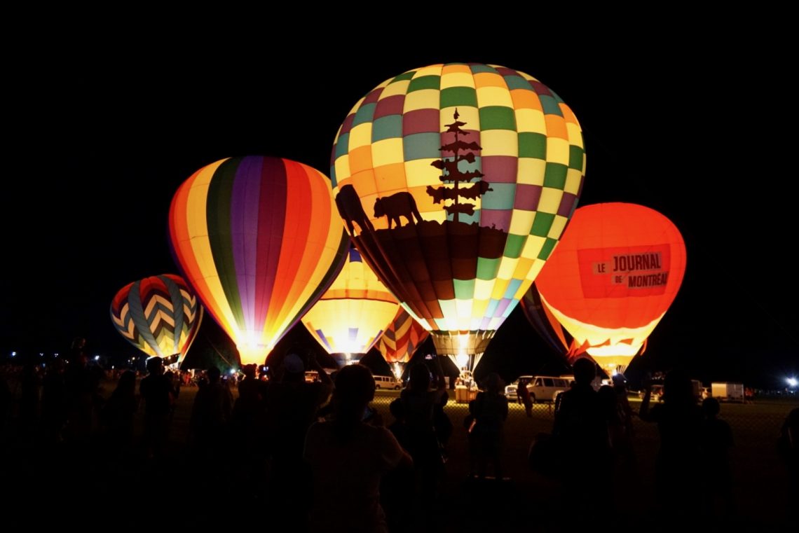 Illumination de montgolfières à St-Jean-sur-Richelieu