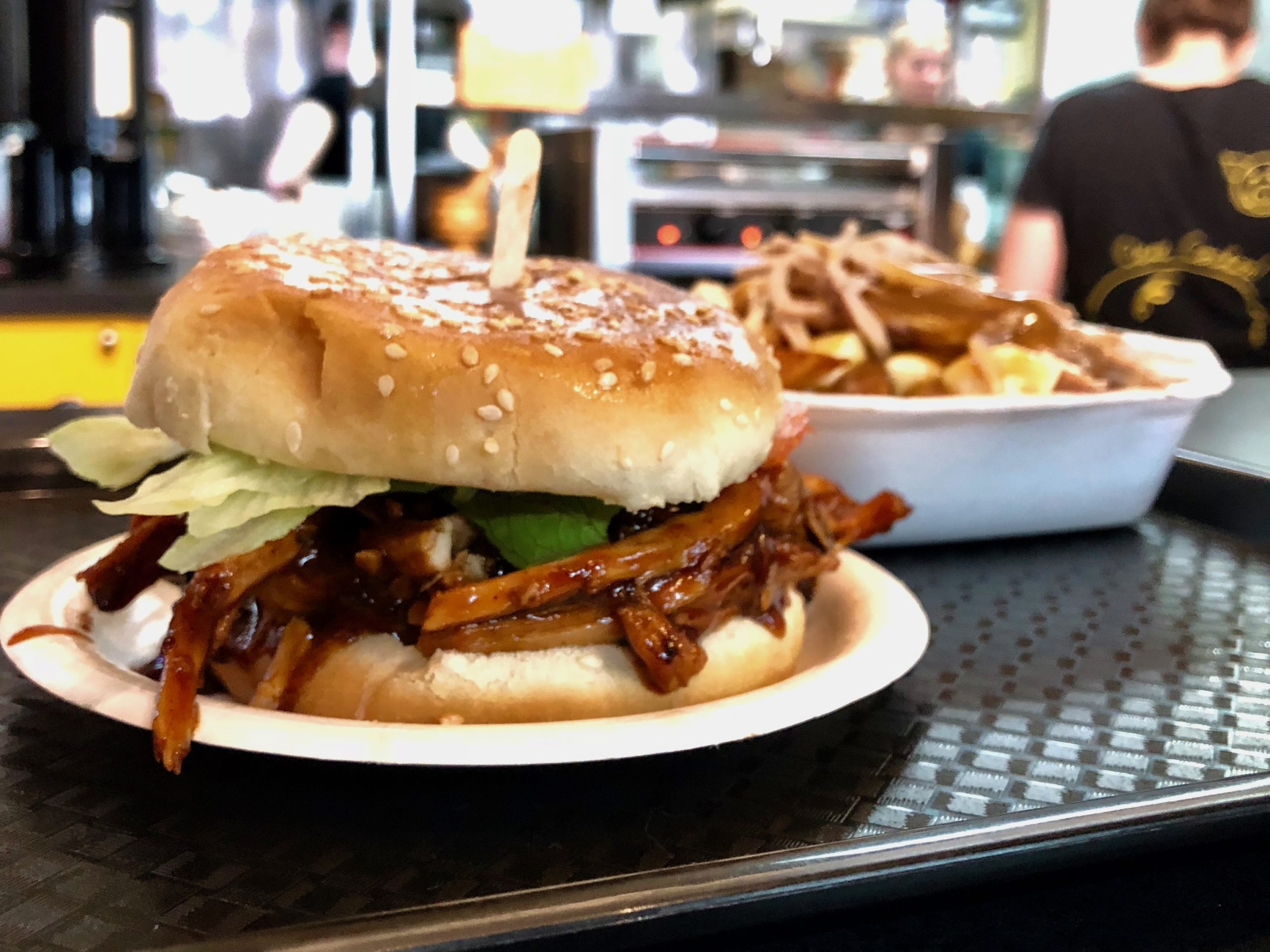 Hamburger au resto Belgo