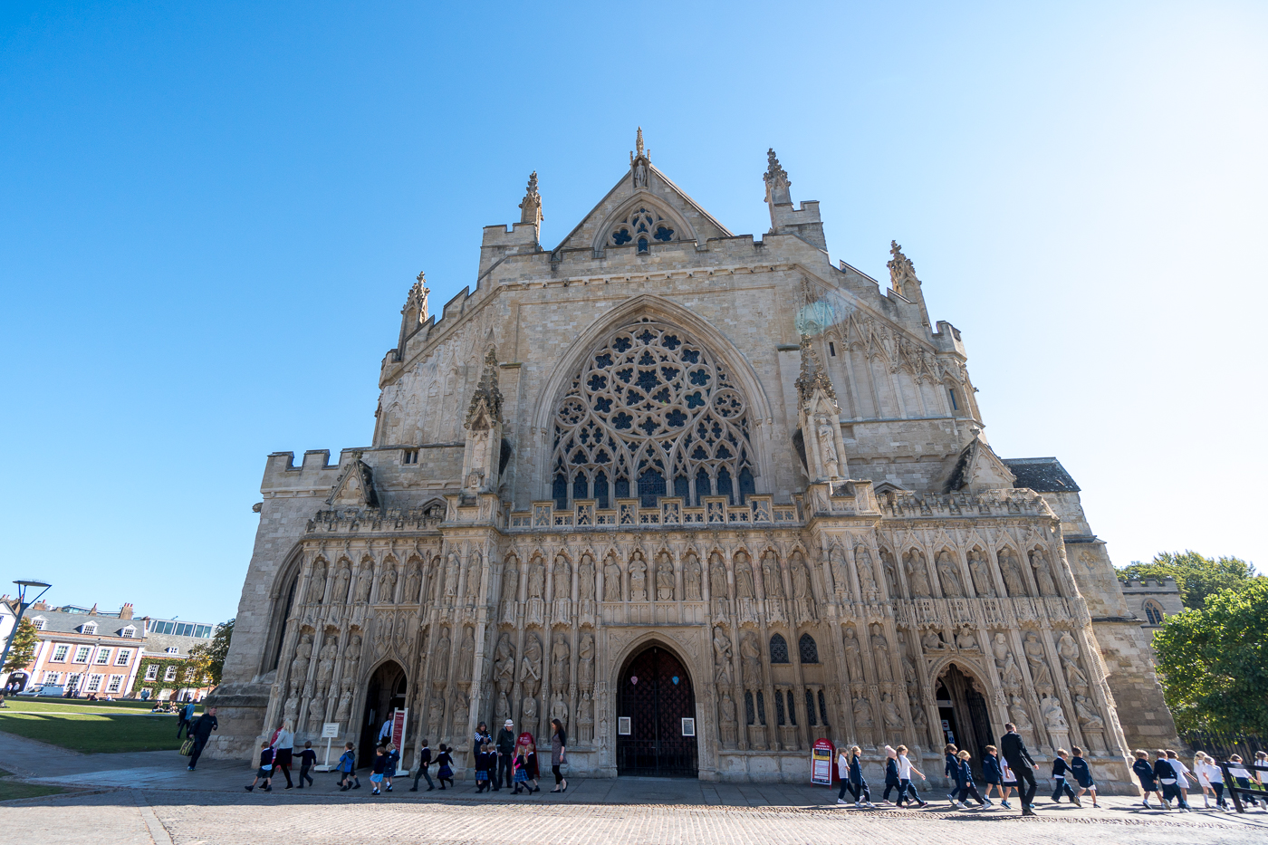 façade de la cathédrale d'Exeter