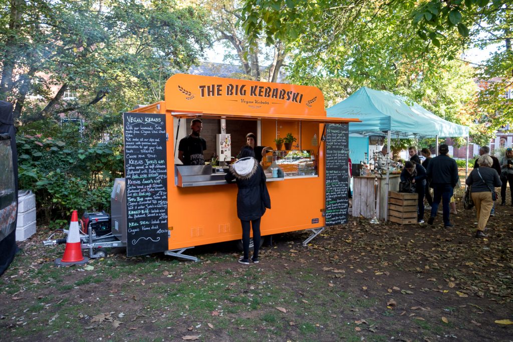 Kiosque de street food du Southernhay Street Food Market d'Exeter