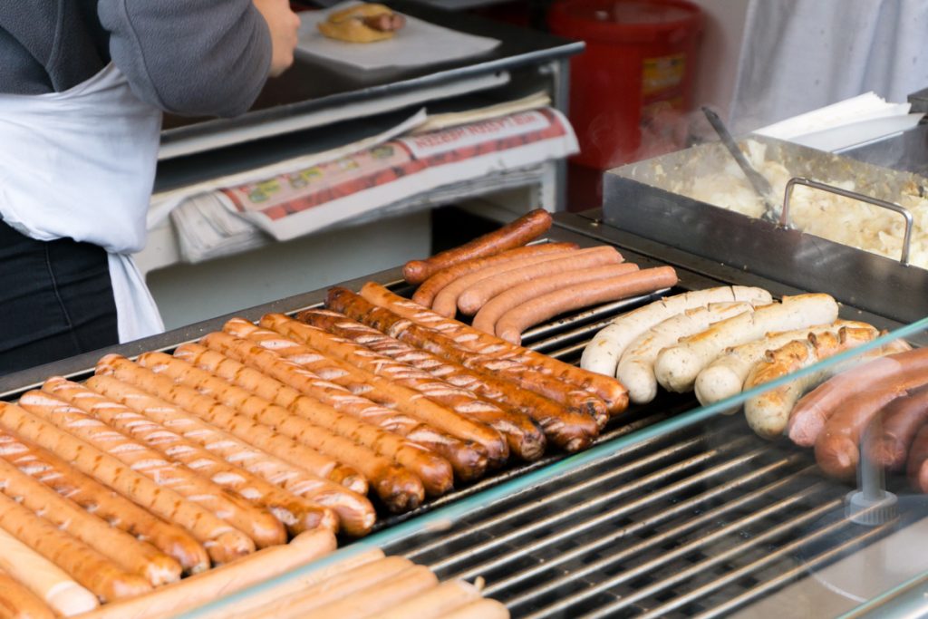 Saucisses - Wurst - Quoi manger à Freiburg en Allemagne