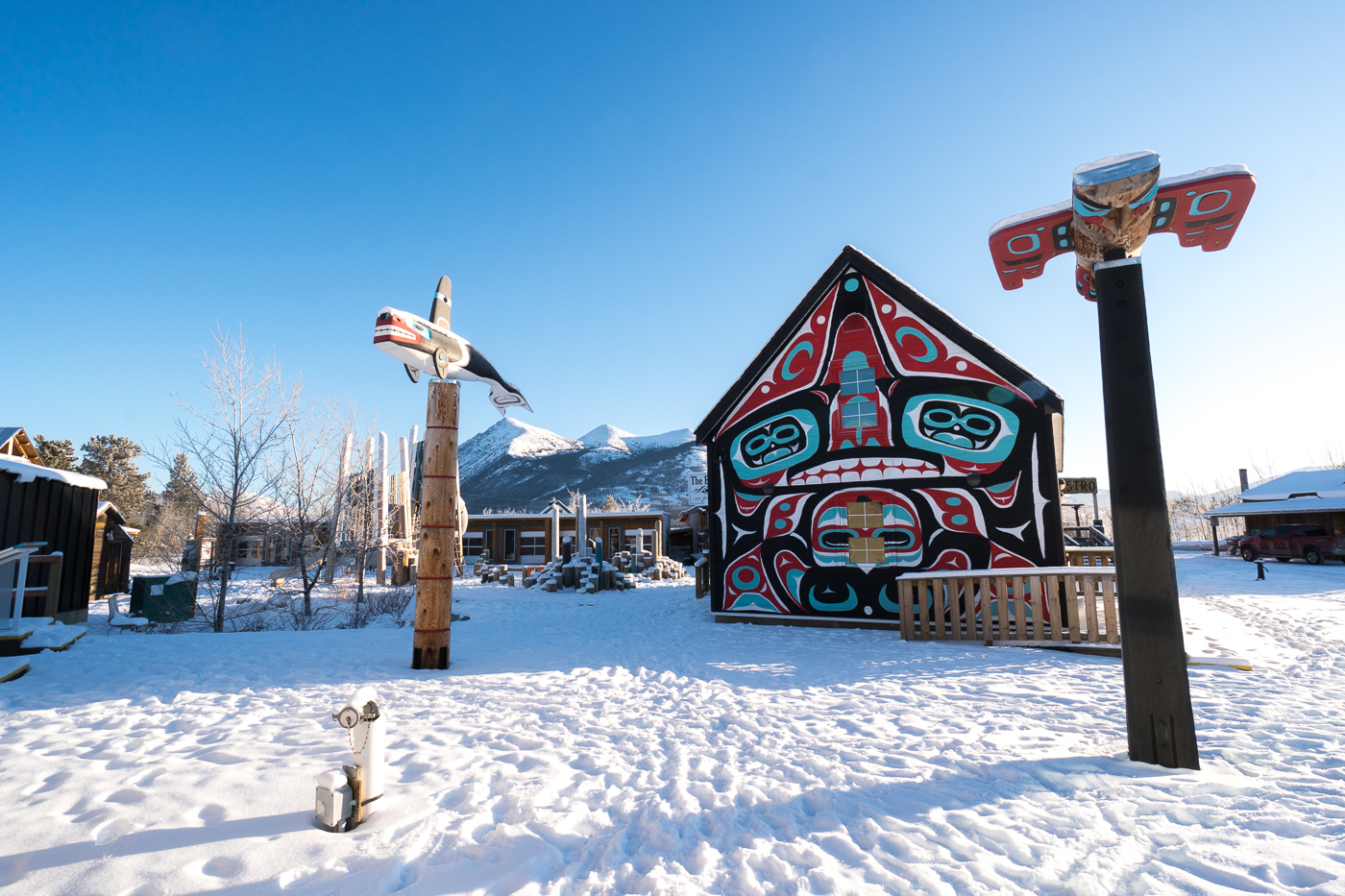 Carcross Commons du Yukon - art autochtone