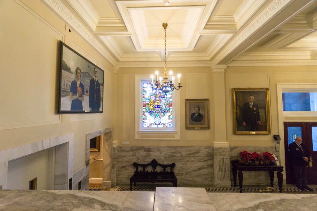 Hall d'accueil de Rideau Hall, voyage à Ottawa