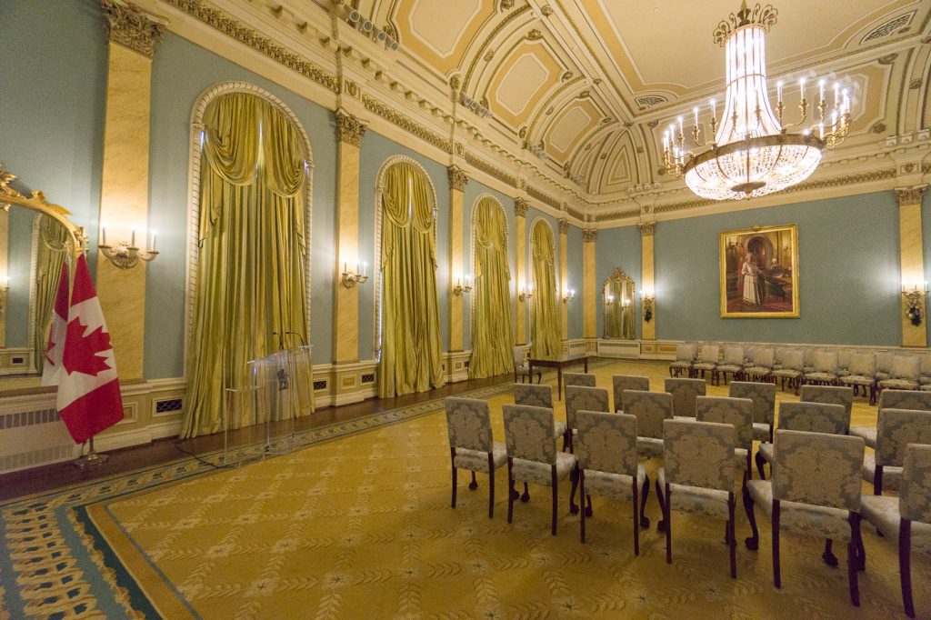 Salle du Canada - Rideau Hall, gouverneur général