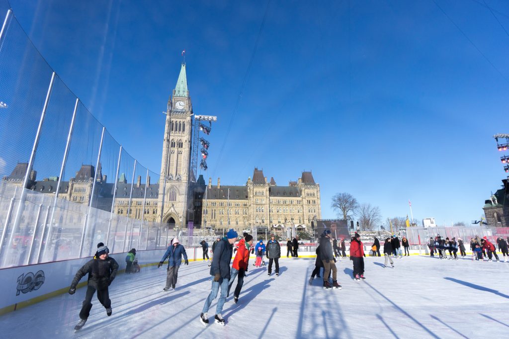 patinoire devant le parlement d'Ottawa