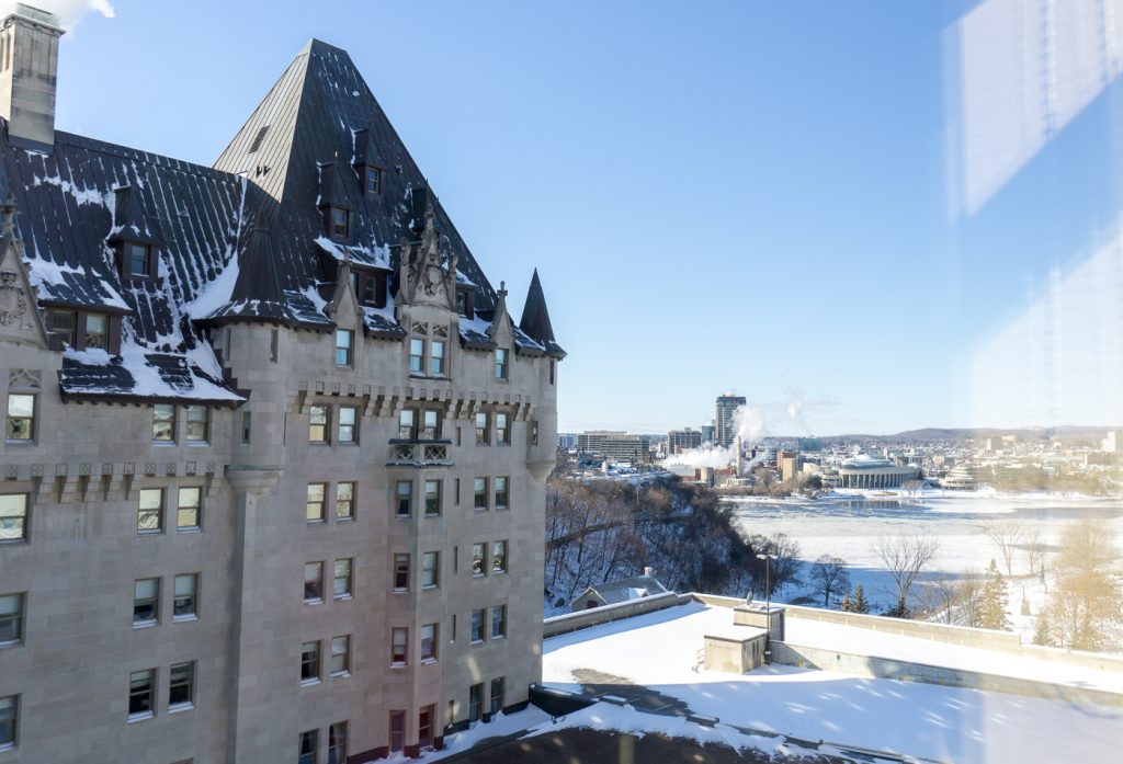 Vue du Fairmont Château Laurier d'Ottawa