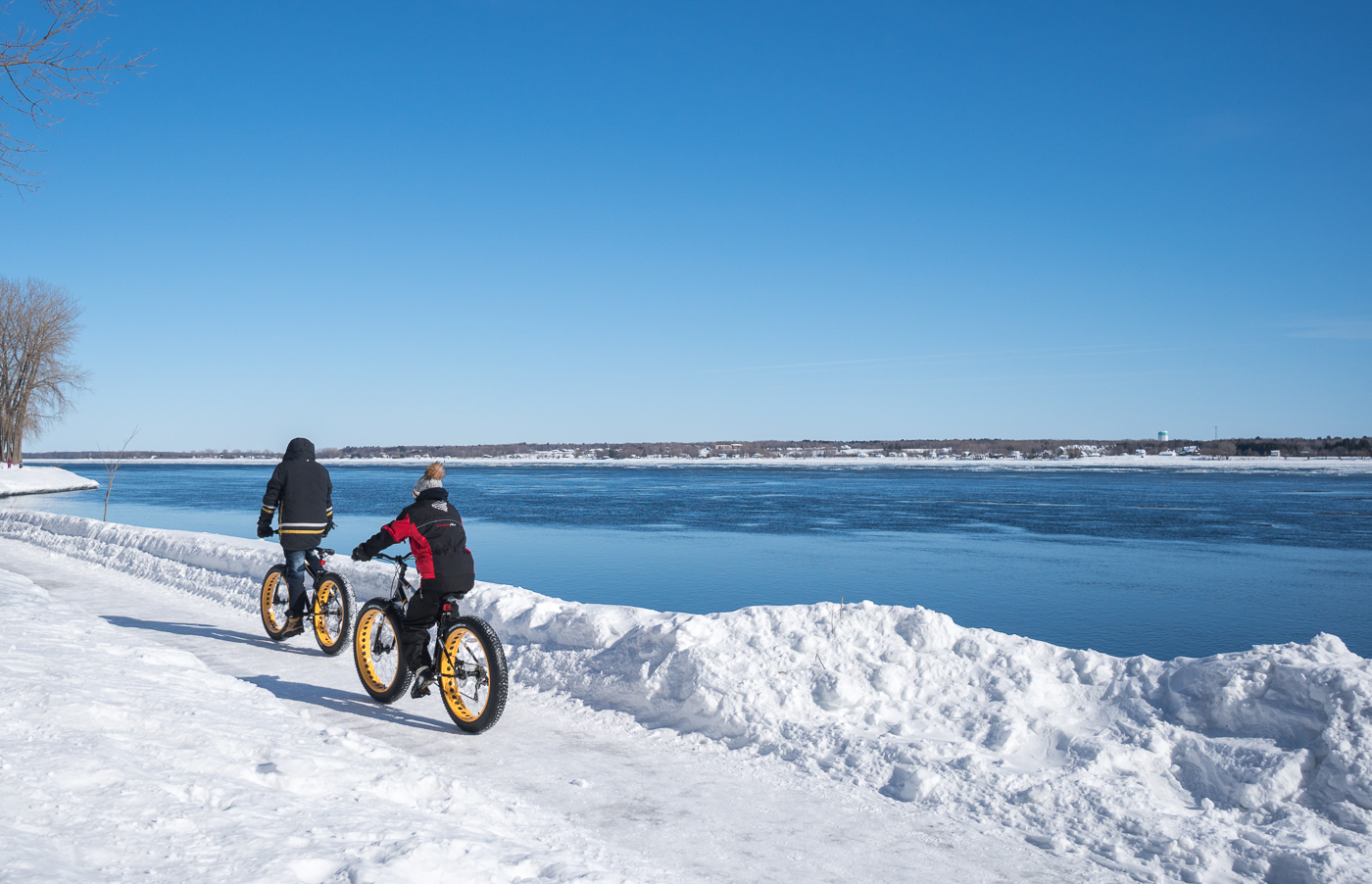 À faire à Trois-Rivières, fat bike près du fleuve