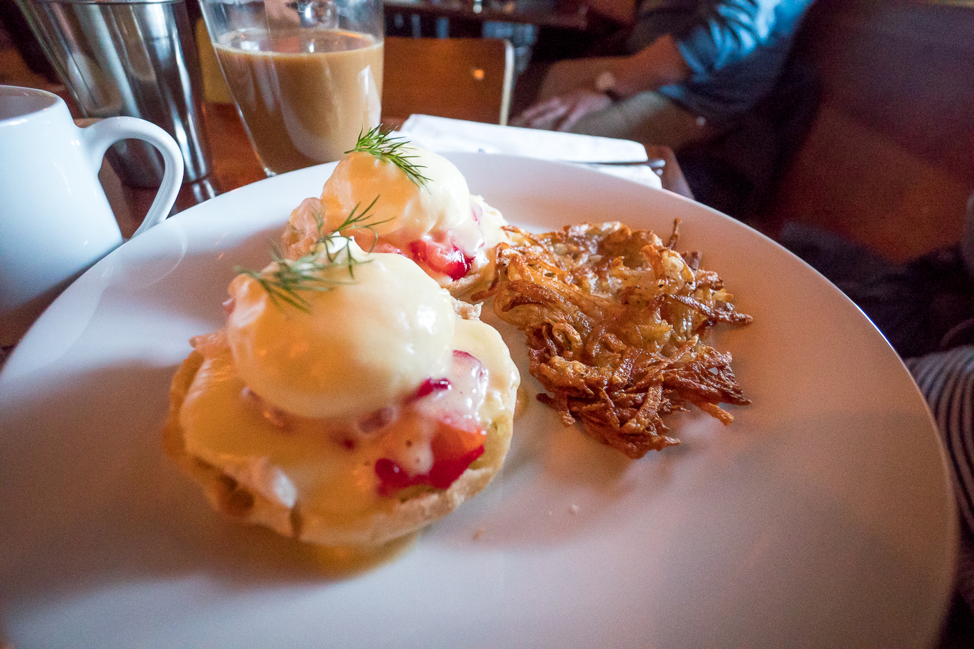 Déjeuner brunch d'oeufs bénédictine au Woodcutter's Blanket de Whitehorse