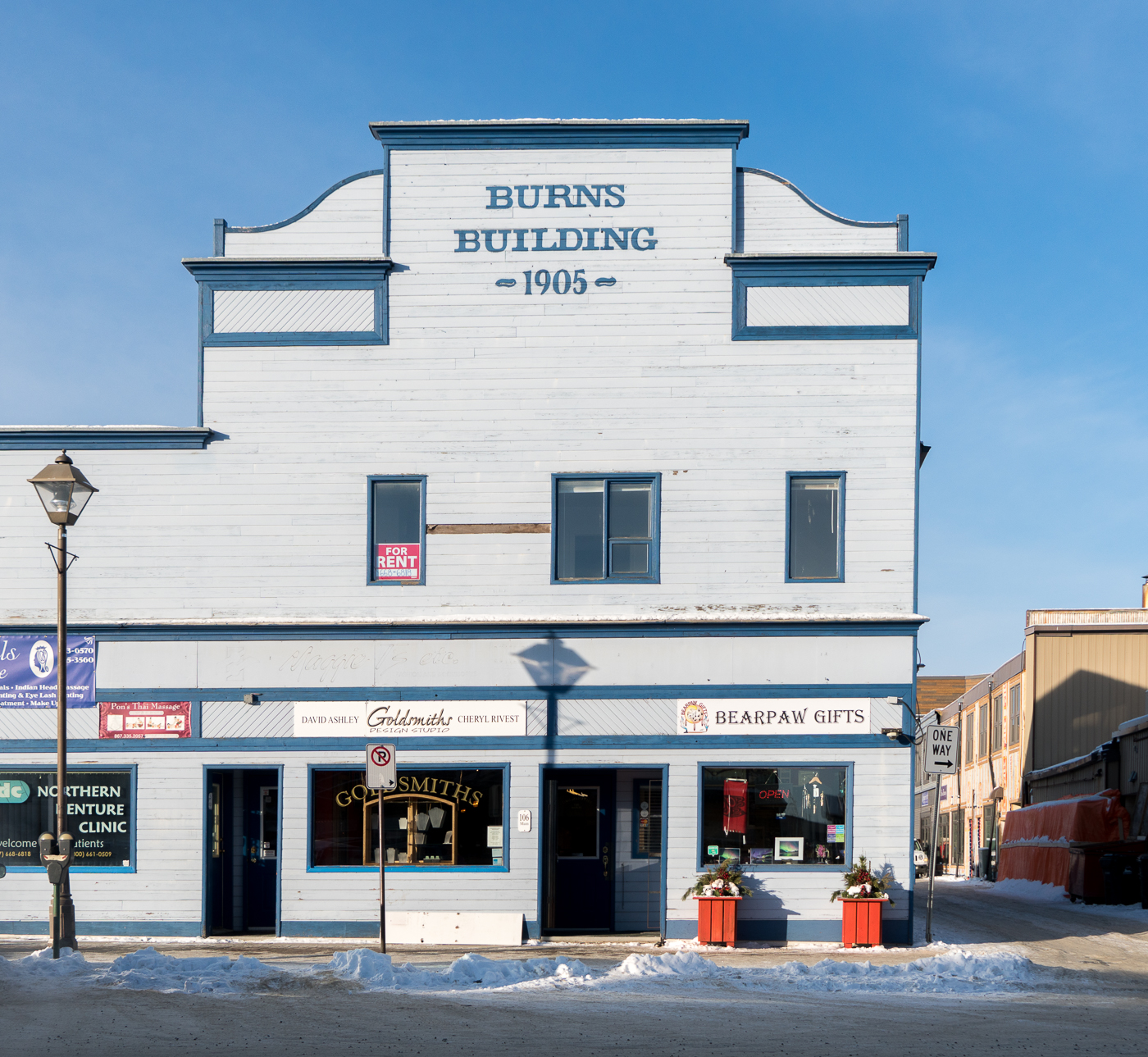 Édifices de la ruée vers l'Or - Voyage à Whitehorse en hiver