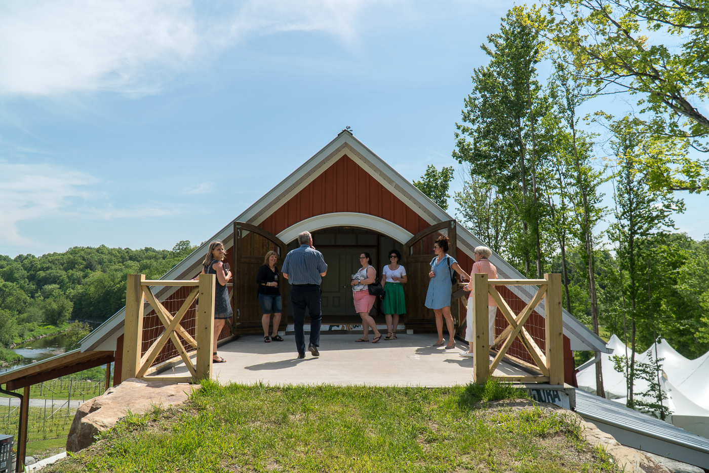 Extérieur du vignoble à visiter en Montérégie