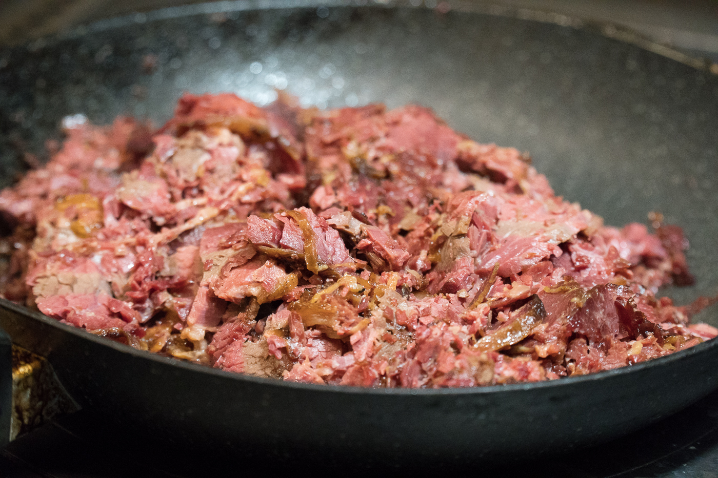 Salted beef en train de cuire