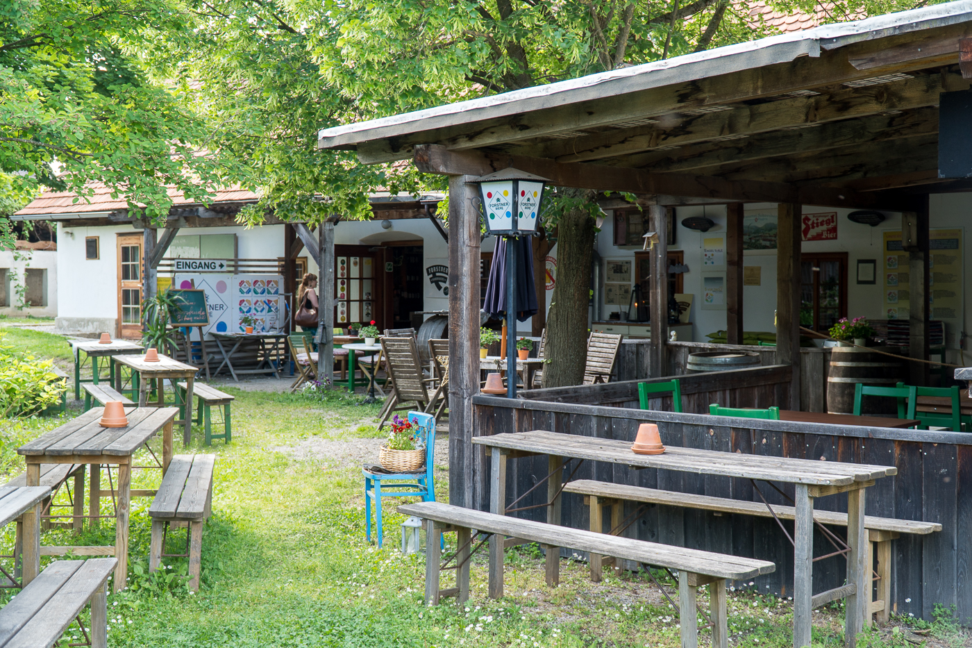 Terrasse de la microbrasserie Forstner - Région de Graz en Autriche