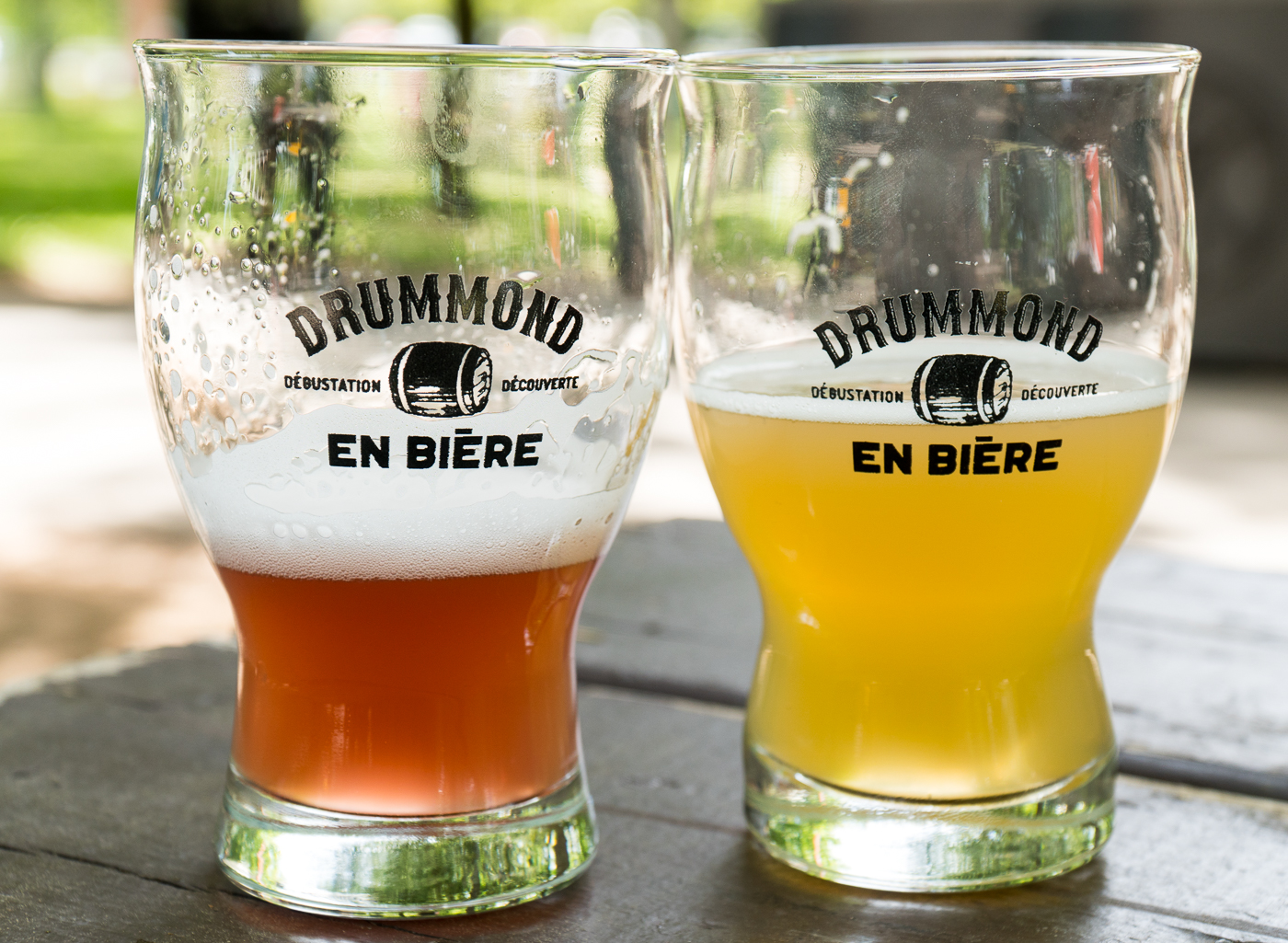 Verres de bière - Dégustation à Drummond en bière