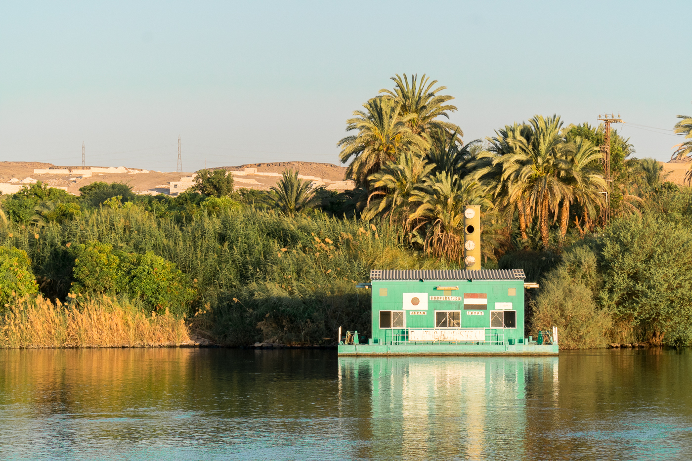 paysage sur le Nil - Petite cabane verte