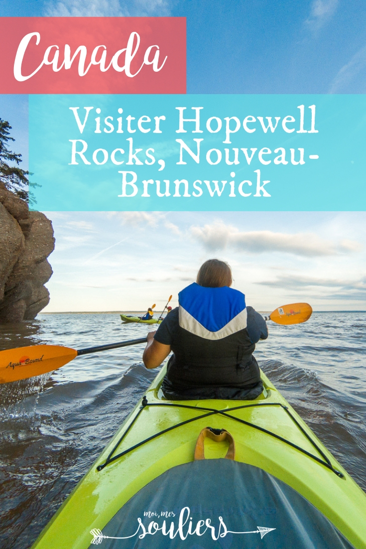 Rochers Hopewell Rocks en kayak