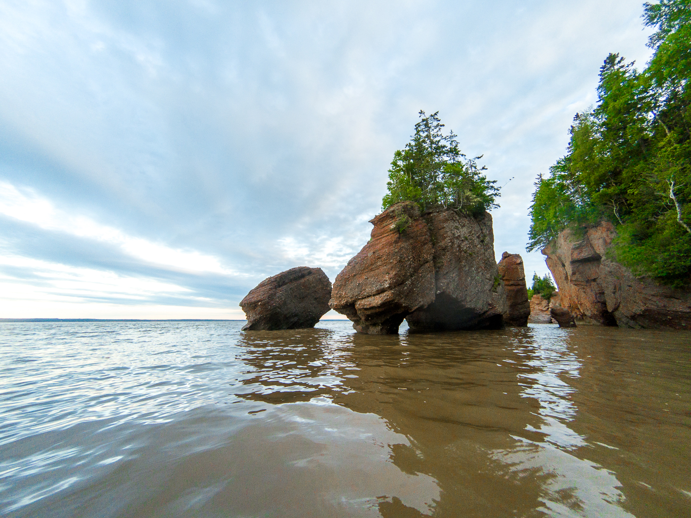 Rochers en pots de fleurs à Hopewell Rocks