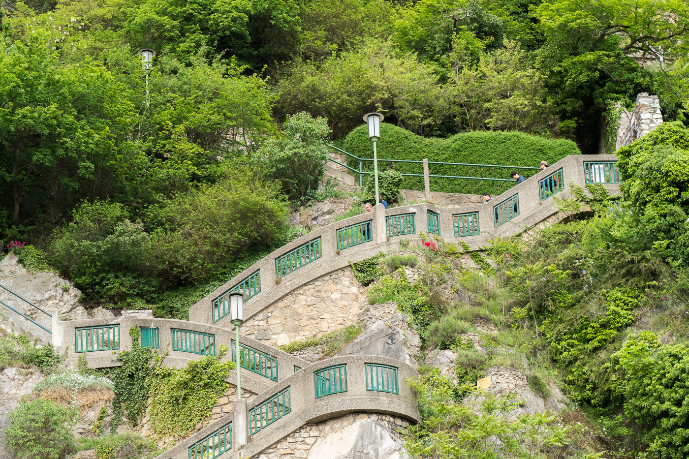 escaliers du Schlossberg de Graz