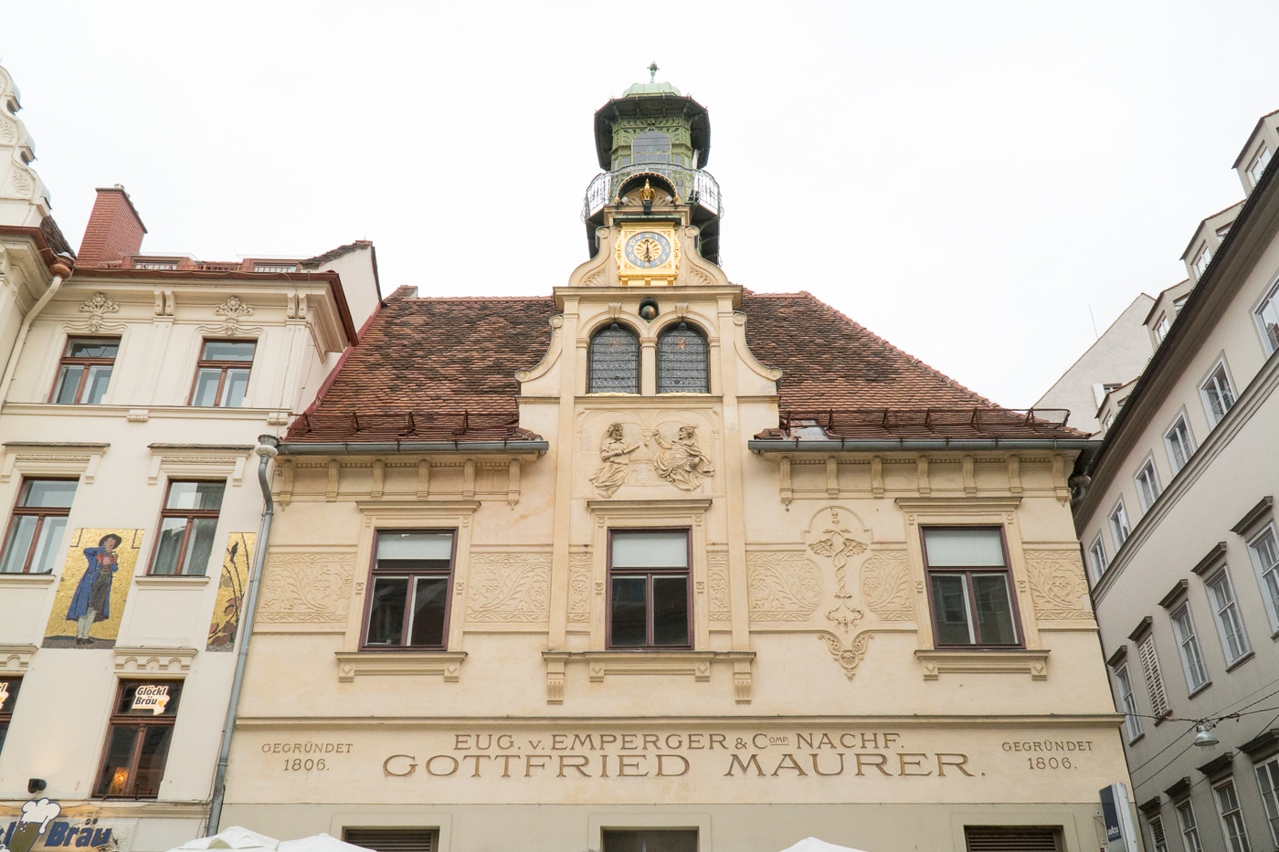 immeuble du Glockenspielplatz de Graz